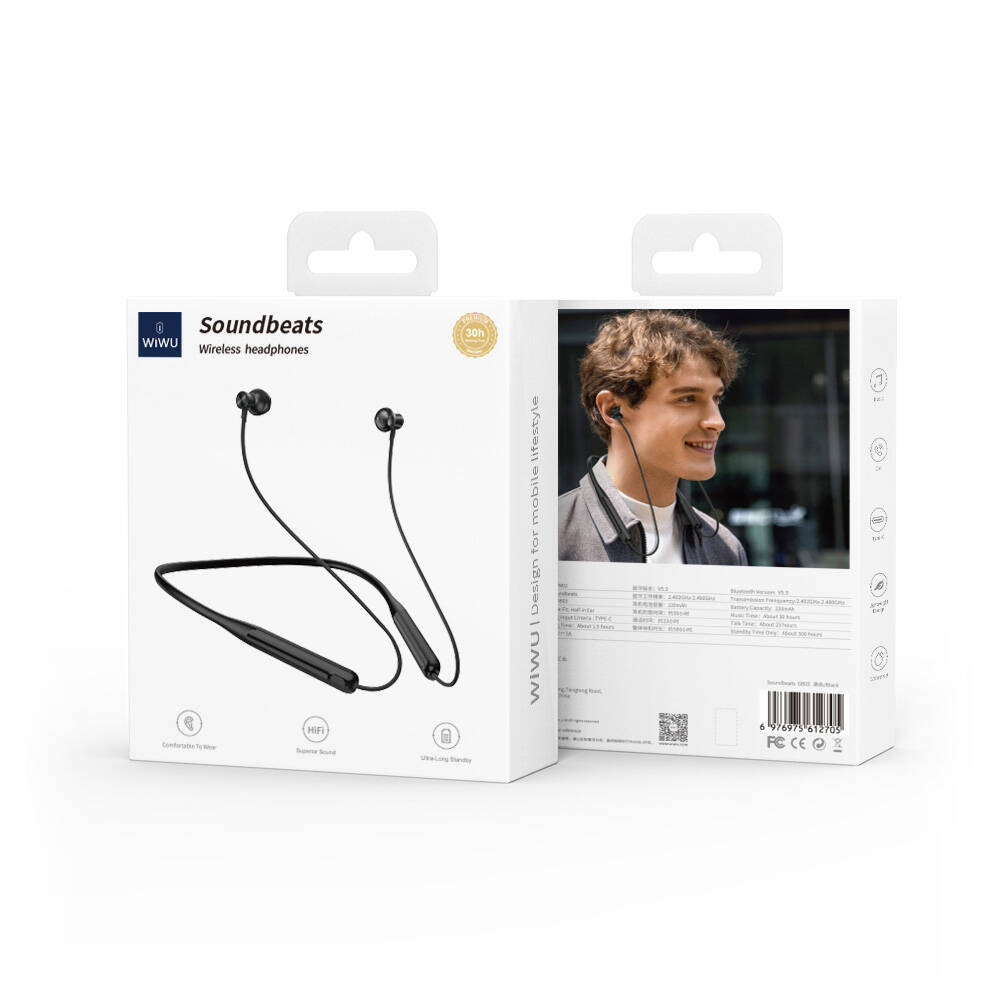 Wiwu GB03 Soundbeast Boyun Askılı Kulak İçi Bluetooth Kulaklık v.5.3 - 6