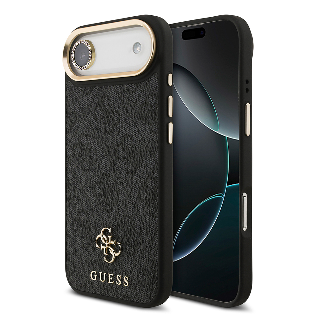 Apple iPhone 17 Air Uyumlu Guess Orjinal Lisanslı 4G ve Yazı Logolu Kılıf + Ekran Koruyucu + Lens Koruyucu 3in1 Aksesuar Seti - 2