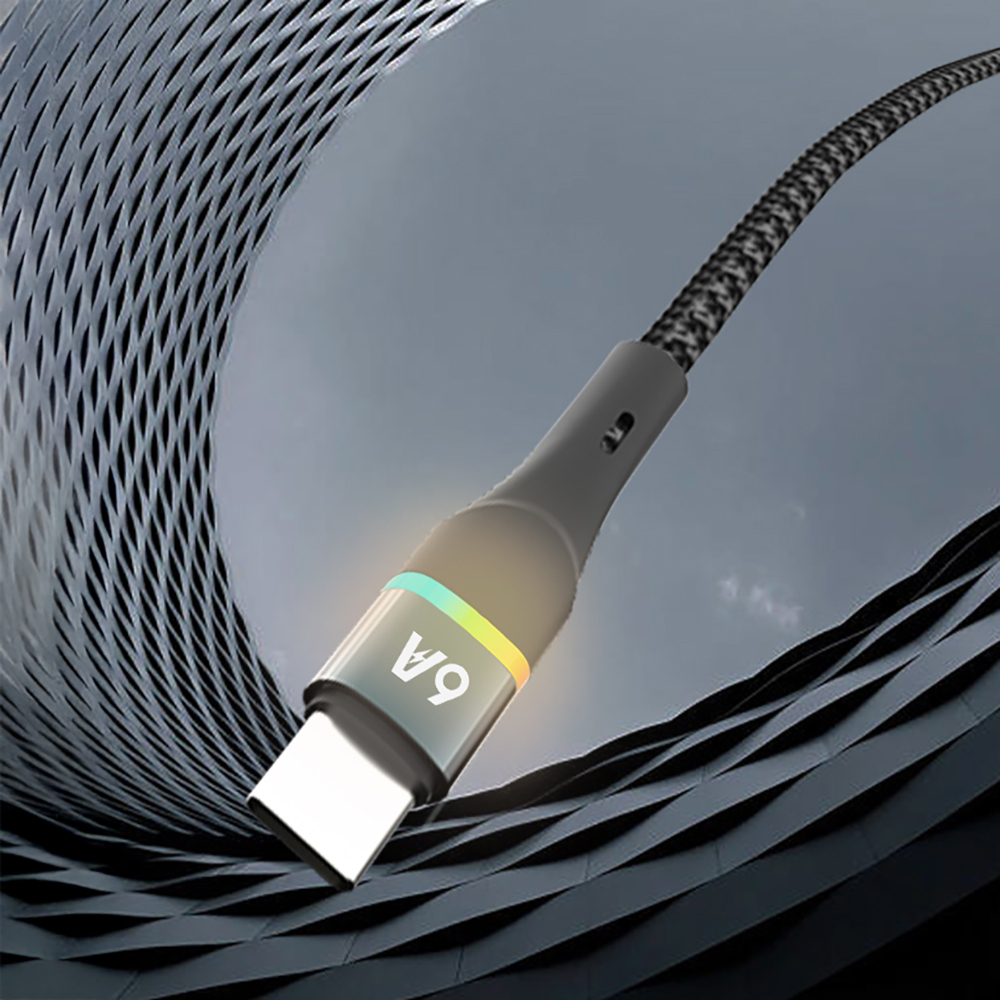 Lenyes LC520 USB-A to Type-C 6A Örgü Tasarımlı Hızlı Şarj Özellikli Data ve Şarj Kablosu 66W 1M - 3