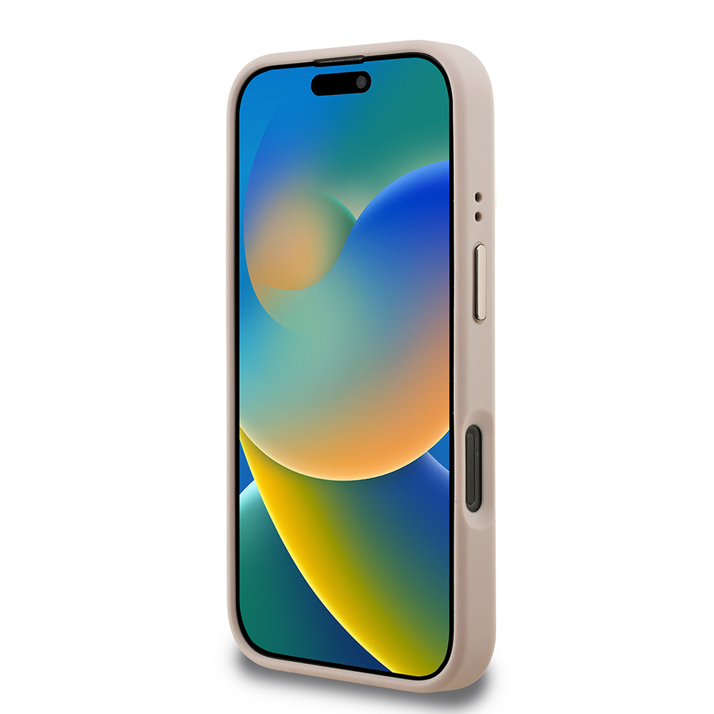 Apple iPhone 16 Pro Uyumlu Kılıf Guess Orjinal Lisanslı PU Deri 4G Desenli Metal Büyük 4G ve Yazı Logolu Kamera Standlı Kapak - 25