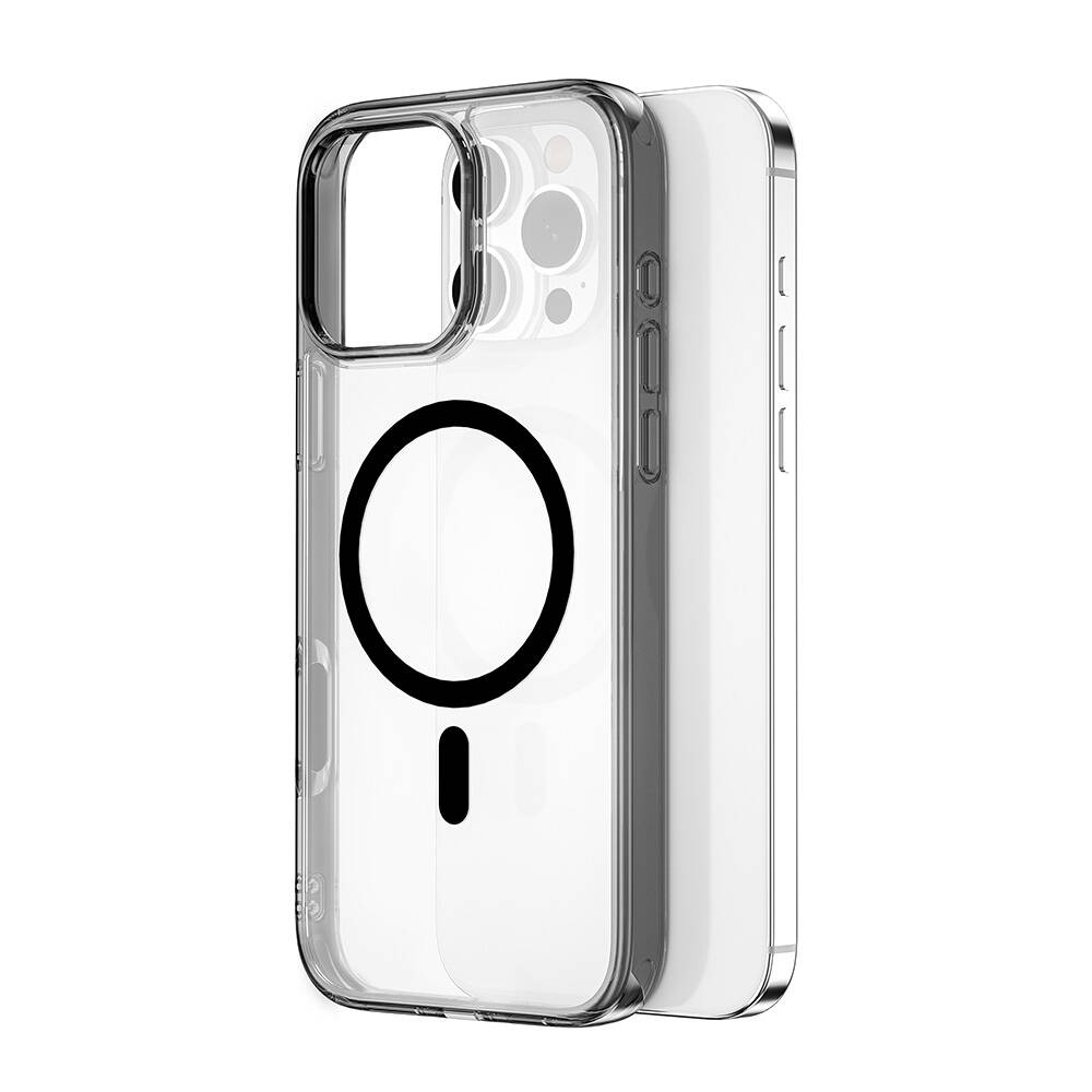 Apple iPhone 16 Pro Max Uyumlu Kılıf Wiwu MCC-101 iShield Pro Serisi Magsafe Şarj Özellikli Crystal Sert PC Kapak - 3