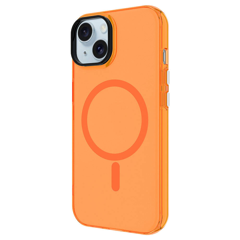 Apple iPhone 15 Plus Uyumlu Kılıf Zore M-safe Şarj Özellikli Buzlu Transparan C-Pro Sert Kapak - 1
