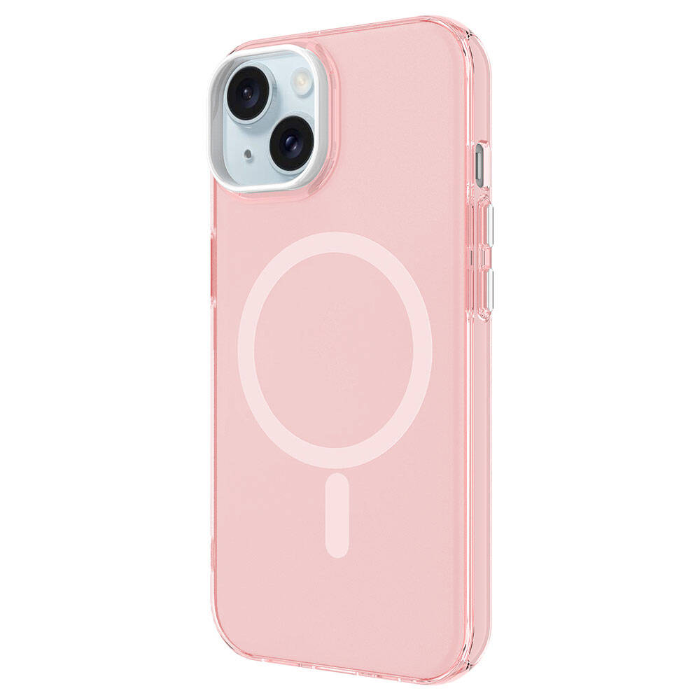 Apple iPhone 15 Plus Uyumlu Kılıf Zore M-safe Şarj Özellikli Buzlu Transparan C-Pro Sert Kapak - 3