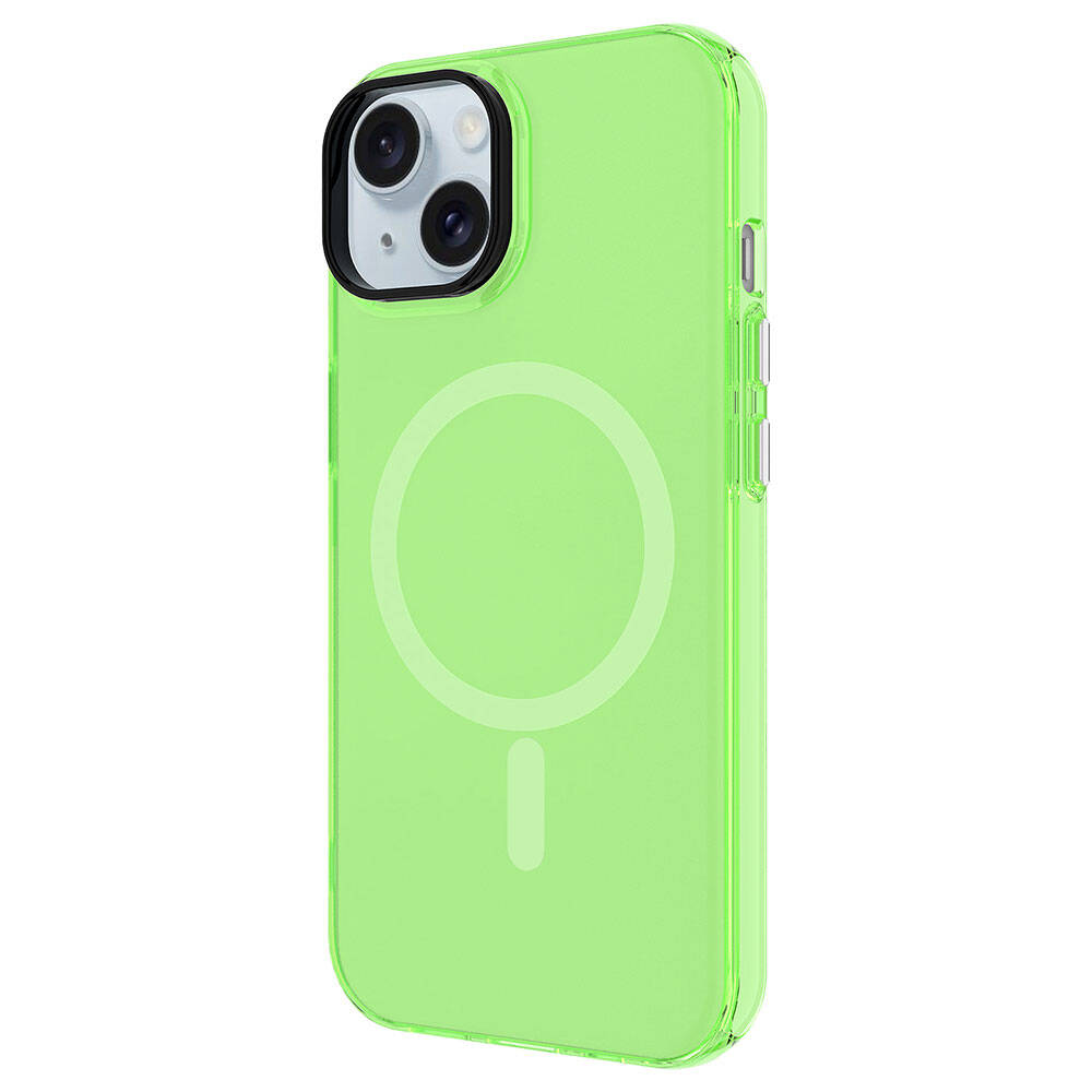 Apple iPhone 15 Plus Uyumlu Kılıf Zore M-safe Şarj Özellikli Buzlu Transparan C-Pro Sert Kapak - 6