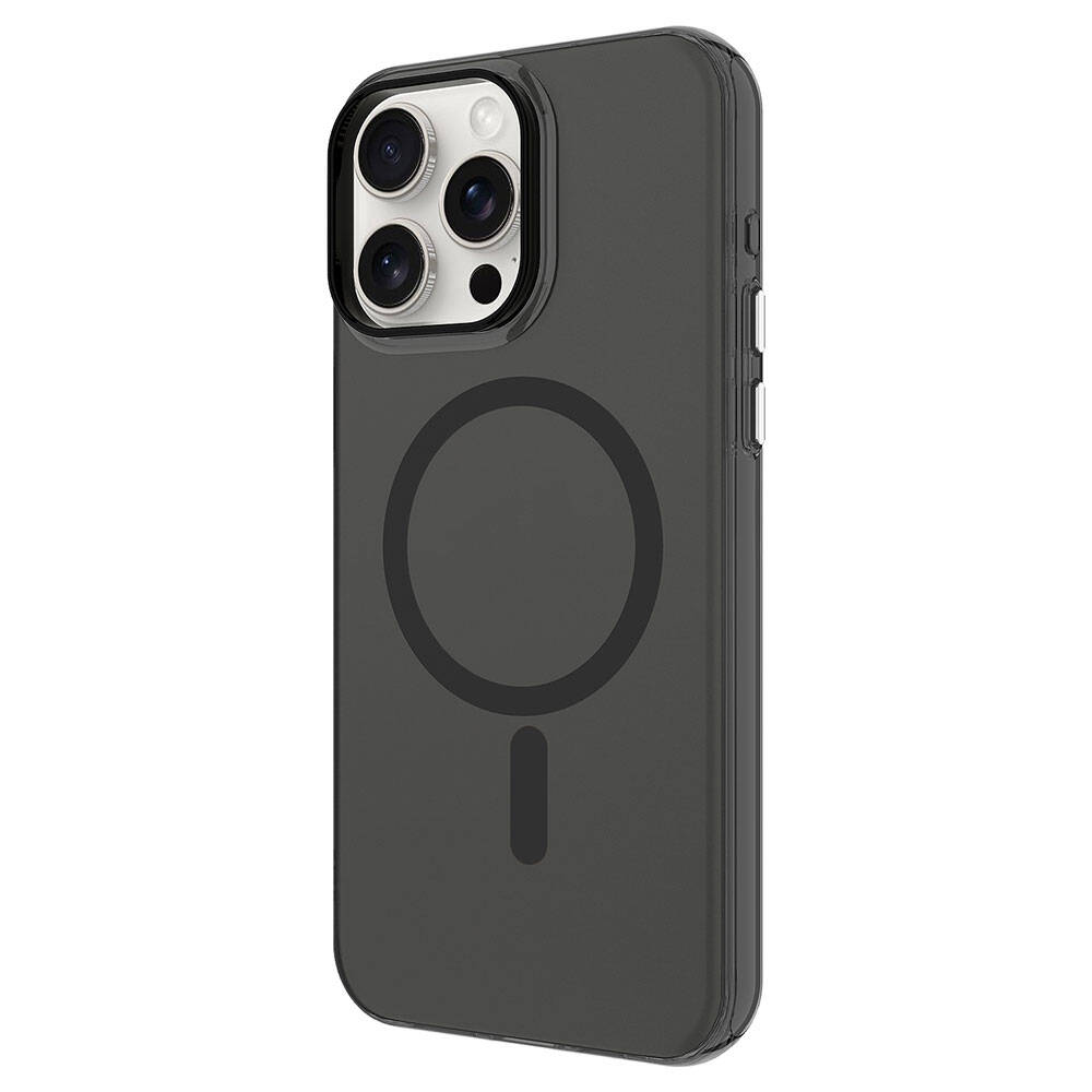 Apple iPhone 15 Pro Uyumlu Kılıf Zore M-safe Şarj Özellikli Buzlu Transparan C-Pro Sert Kapak - 2