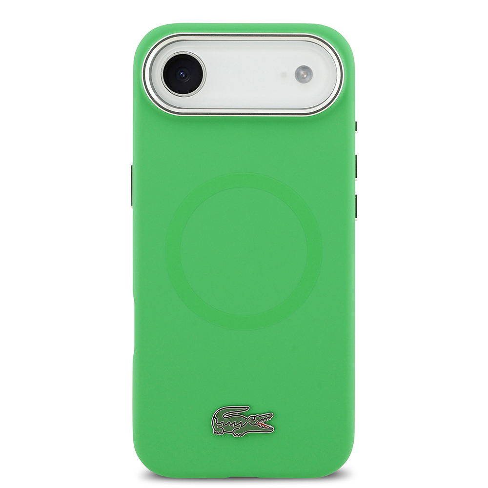 Apple iPhone 17 Air Uyumlu Kılıf Lacoste Orjinal Lisanslı M-safe Şarj Özellikli İkonik Logolu Metal Kamera Çerçeveli Silikon Kapak - 2