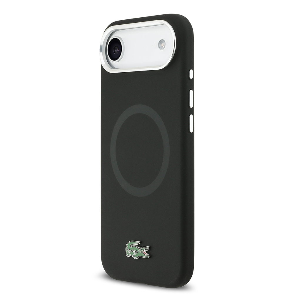 Apple iPhone 17 Air Uyumlu Kılıf Lacoste Orjinal Lisanslı M-safe Şarj Özellikli İkonik Logolu Metal Kamera Çerçeveli Silikon Kapak - 8