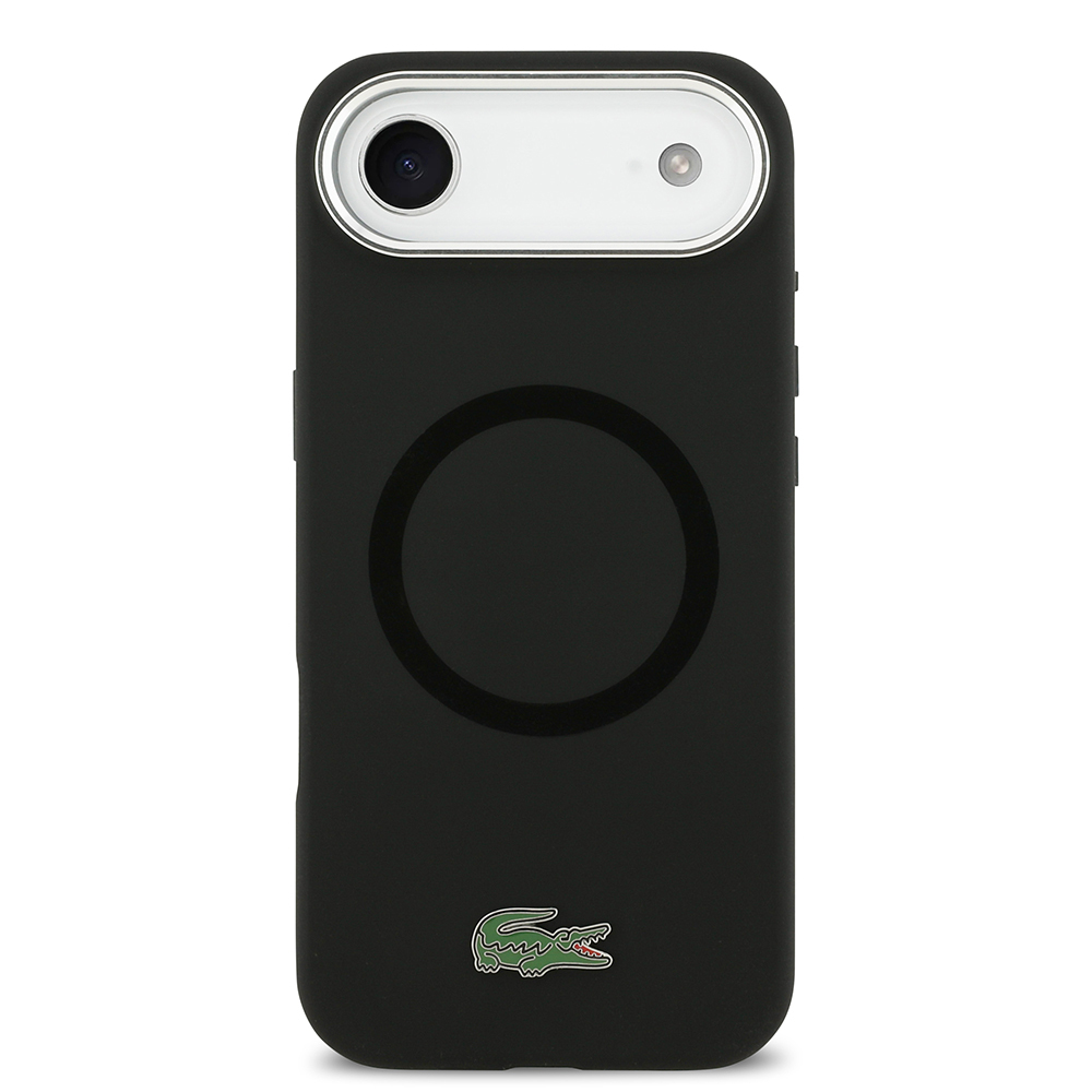 Apple iPhone 17 Air Uyumlu Kılıf Lacoste Orjinal Lisanslı M-safe Şarj Özellikli İkonik Logolu Metal Kamera Çerçeveli Silikon Kapak - 9