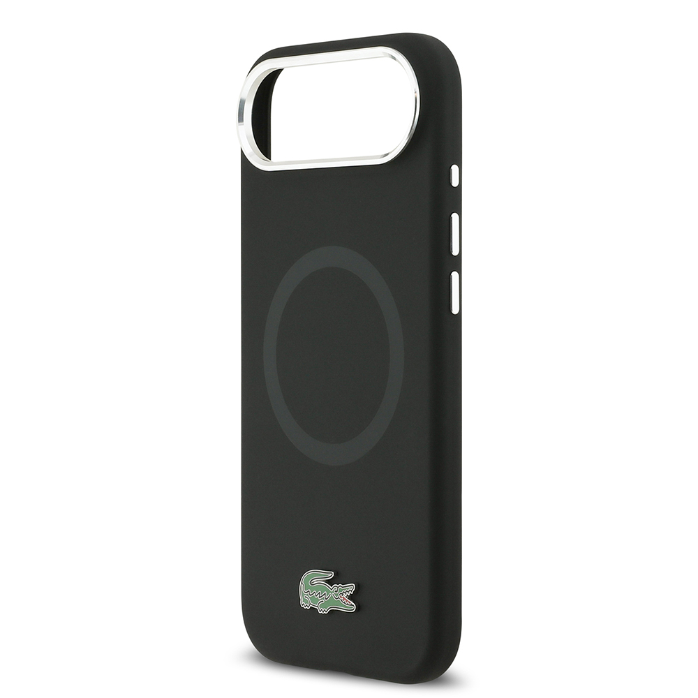 Apple iPhone 17 Air Uyumlu Kılıf Lacoste Orjinal Lisanslı M-safe Şarj Özellikli İkonik Logolu Metal Kamera Çerçeveli Silikon Kapak - 12