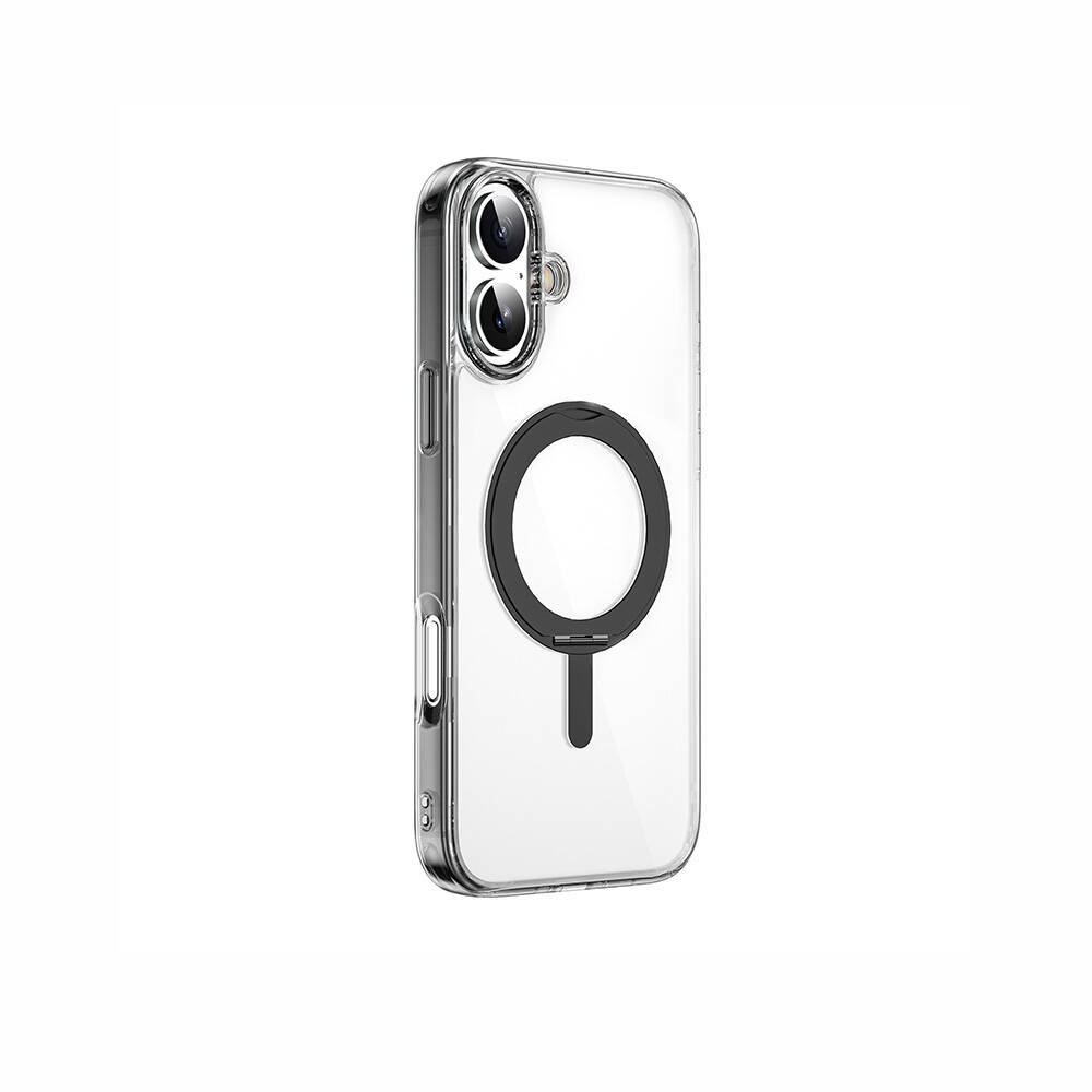Apple iPhone 16 Plus Uyumlu Kılıf Wiwu MCC-201 iShield Ultra Serisi Magsafe Şarj Özellikli Standlı Crystal Sert PC Kapak - 1