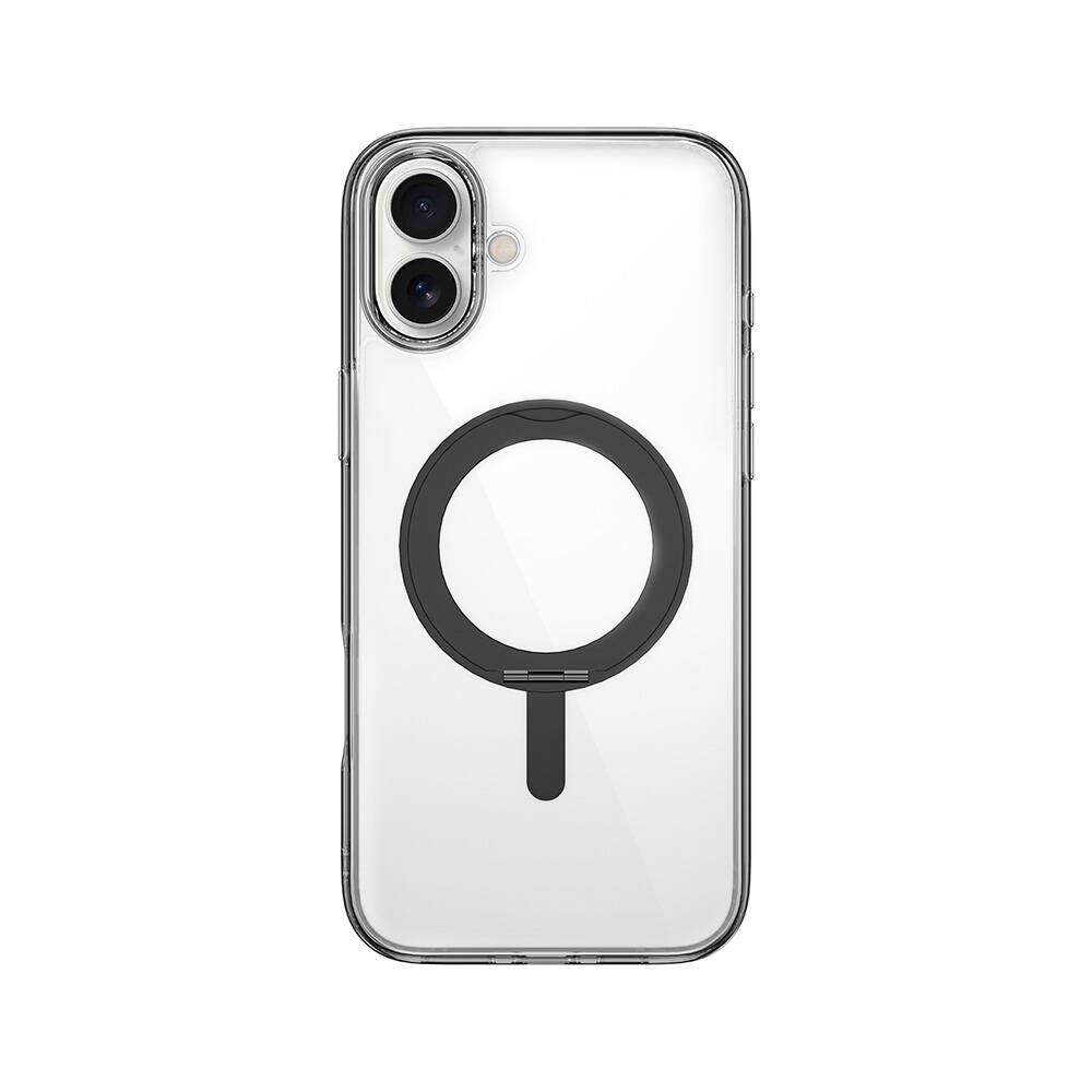 Apple iPhone 16 Plus Uyumlu Kılıf Wiwu MCC-201 iShield Ultra Serisi Magsafe Şarj Özellikli Standlı Crystal Sert PC Kapak - 5