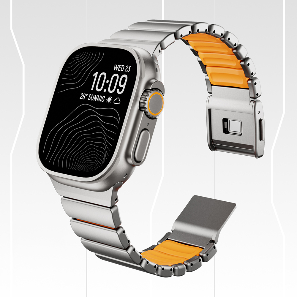 Apple Watch 44mm Uyumlu Zore KRD-149 Metal Silikon Kordon - 7
