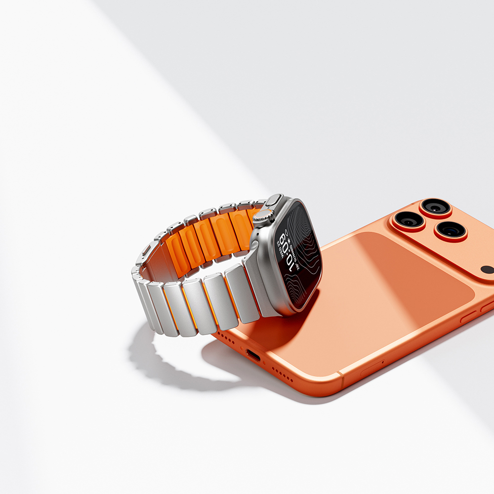 Apple Watch 44mm Uyumlu Zore KRD-149 Metal Silikon Kordon - 17