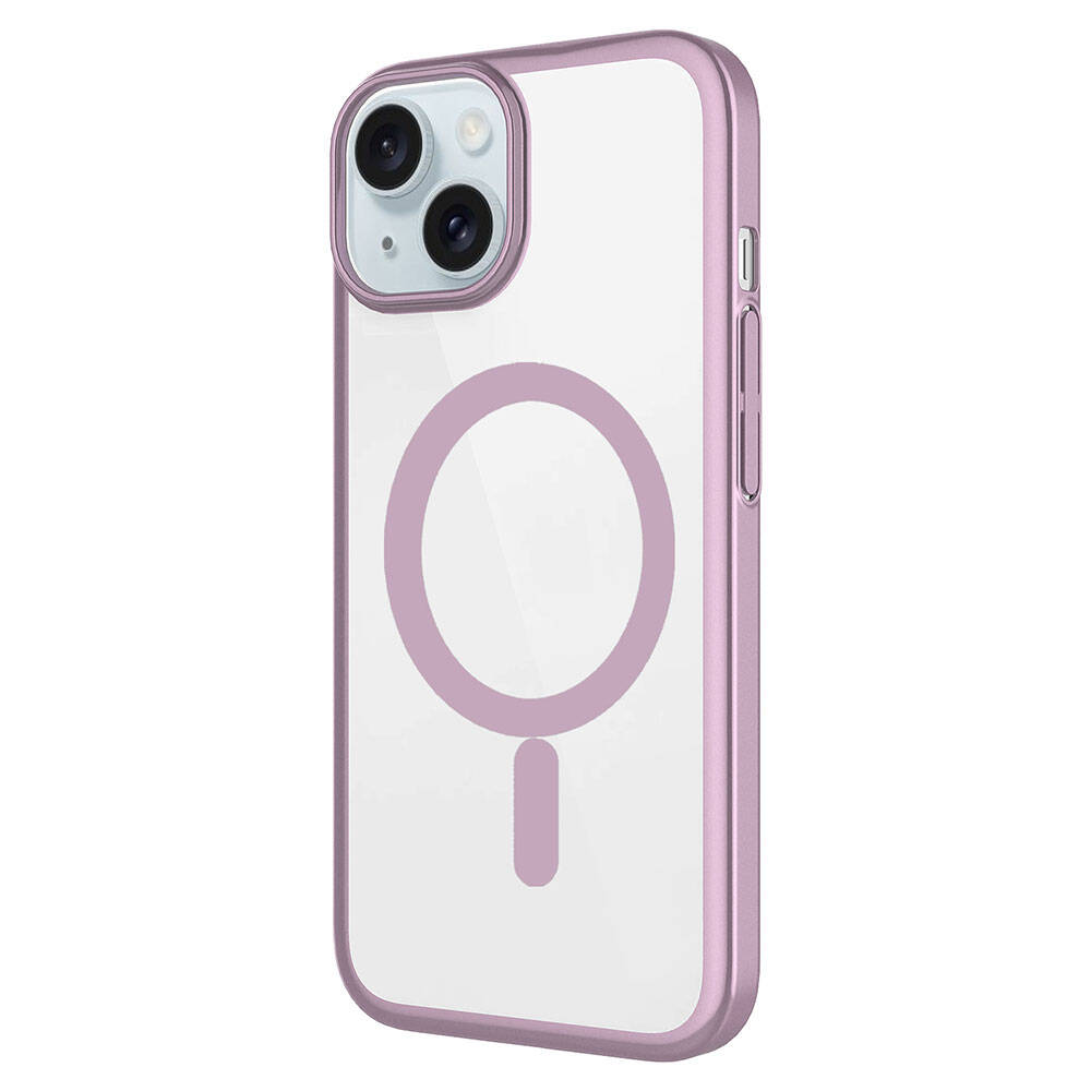 Apple iPhone 15 Uyumlu Kılıf Wireless Şarj Özellikli Sert PC Zore Mat Riksos M-safe Kapak - 5