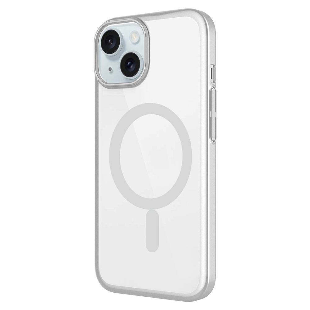 Apple iPhone 15 Plus Uyumlu Kılıf Wireless Şarj Özellikli Sert PC Zore Mat Riksos M-safe Kapak - 3