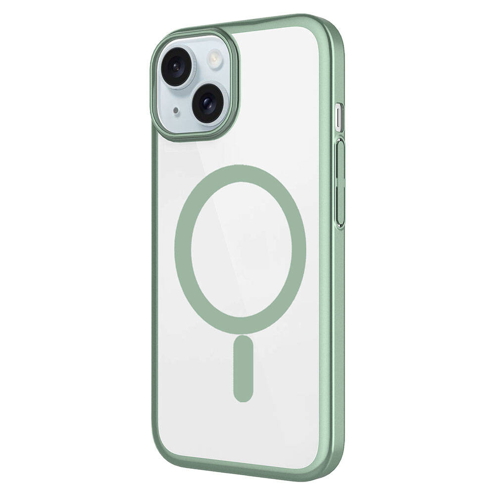 Apple iPhone 15 Plus Uyumlu Kılıf Wireless Şarj Özellikli Sert PC Zore Mat Riksos M-safe Kapak - 4