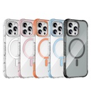 Apple iPhone 16 Pro Uyumlu Kılıf Magsafe Şarj Özellikli Taşlı ve Simli Tasarım Mutural Blink Kapak - 1
