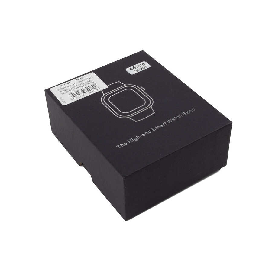 ​​​Apple Watch 7 45mm Uyumlu Kordon Deri Kordon Metal Kasa Korumalı Luxury KRD-67 Kayış - 7