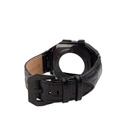 ​​​Apple Watch 7 45mm Uyumlu Kordon Deri Kordon Metal Kasa Korumalı Luxury KRD-67 Kayış - 9
