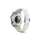 ​​​Apple Watch 7 45mm Uyumlu Kordon Deri Kordon Metal Kasa Korumalı Luxury KRD-67 Kayış - 32