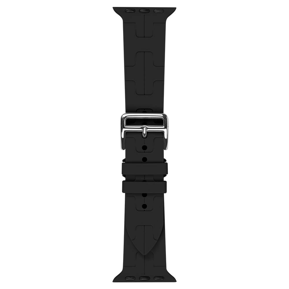 Apple Watch 40mm Uyumlu Kordon Silikon Yumuşak Esnek Metal Klipsli KRD-92 Kayış - 10