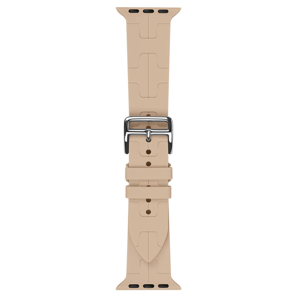 Apple Watch 42mm Uyumlu Kordon Silikon Yumuşak Esnek Metal Klipsli KRD-92 Kayış - 7