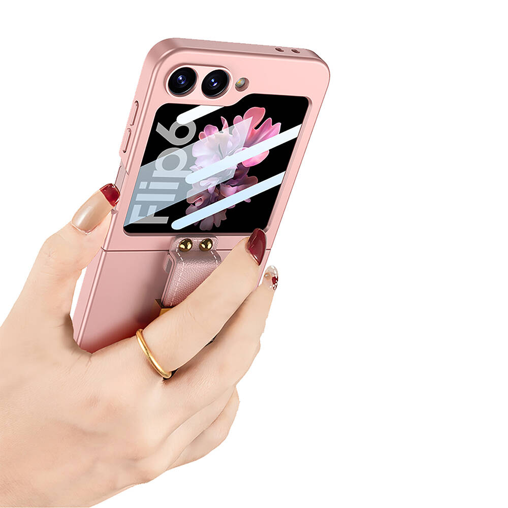 Samsung Galaxy Z Flip 6 Uyumlu Kılıf Sert Silikon Z Harfli Yüzüklü Şık Tasarım Zore Kıpta Kapak - 4