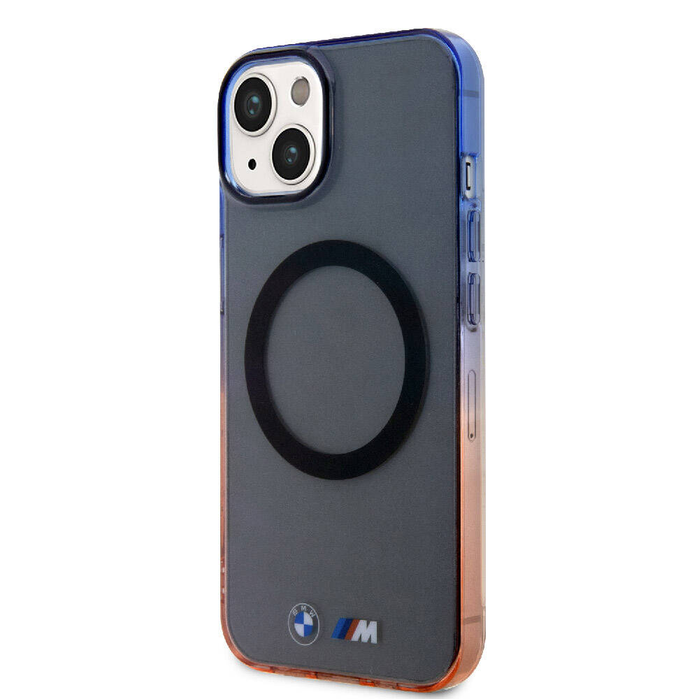 Apple iPhone 15 Plus Uyumlu Kılıf BMW M-safe Şarj Özellikli Transparan Renkli Çerçeveli Orjinal Lisanslı Kapak - 1