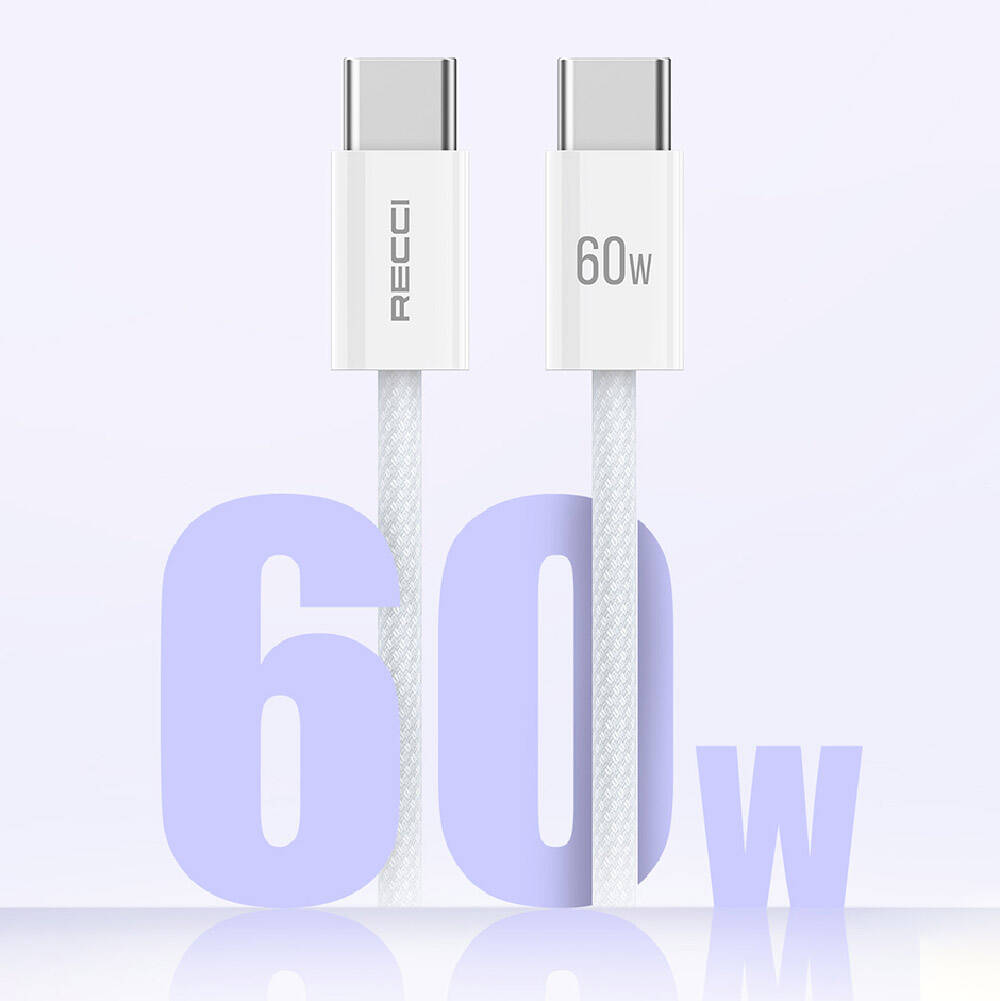 Recci RS15CC Nature Serisi 60W Hızlı Şarj Özellikli Type-C To Type-C PD Kablo 2M - 5