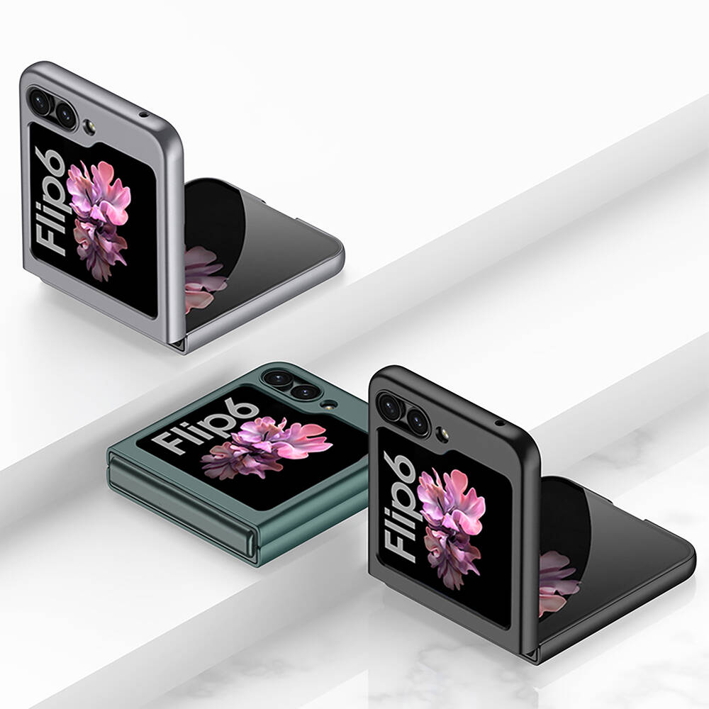 Samsung Galaxy Z Flip 6 Uyumlu Kılıf Sert Kıpta Tam Korumalı Zore Kapak - 6