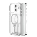 Apple iPhone 15 Pro Max Uyumlu Kılıf Wiwu FYY-014 M-safe Şarj Özellikli Alüminyum Alaşım Metal Standlı Şeffaf Kapak - 1