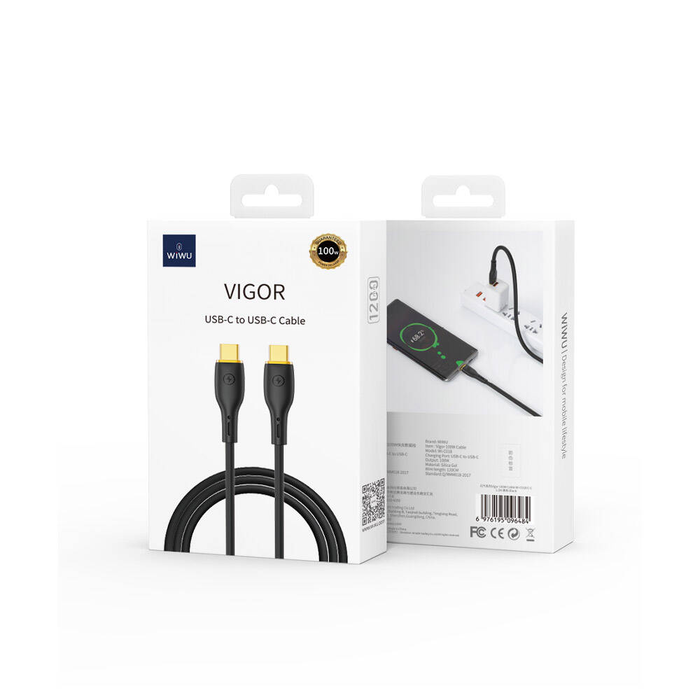 Wiwu Wi-C018 Vigor Serisi Type-C to Type-C PD Data Kablo 100W 1.2 Metre - 7