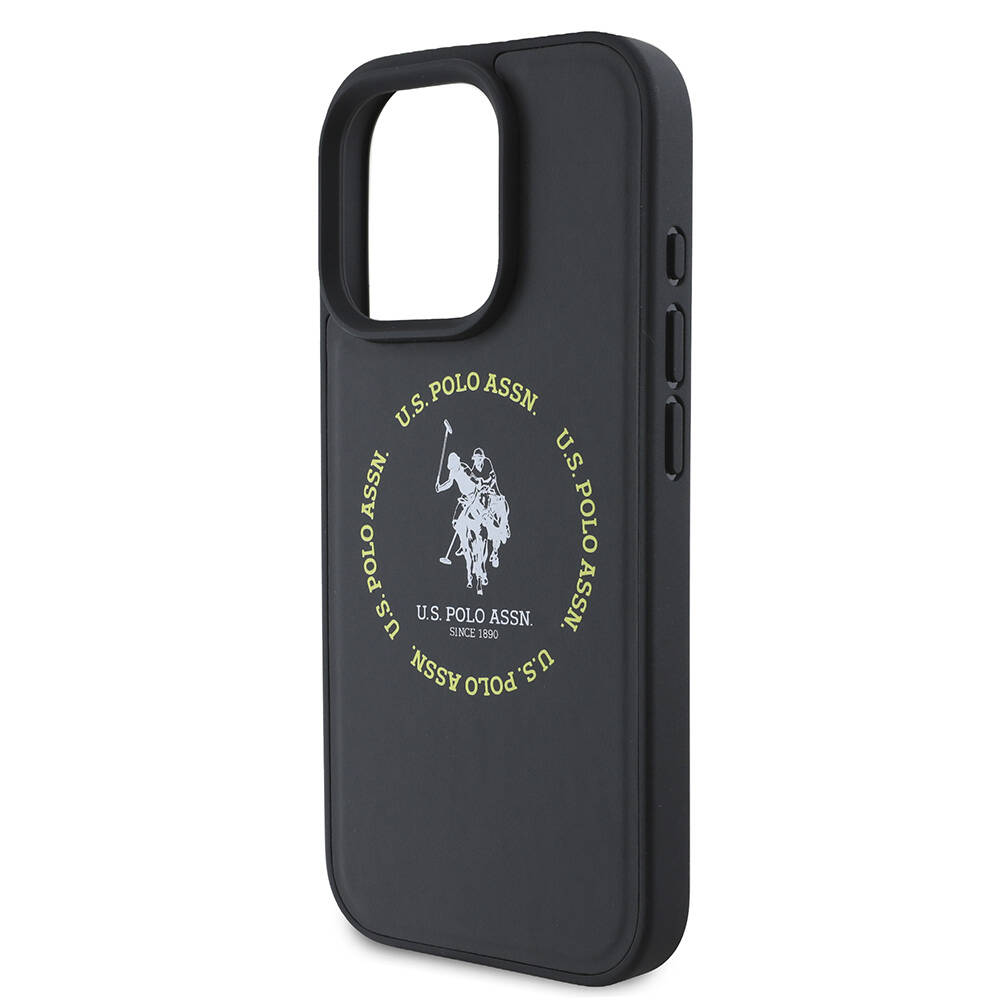 Apple iPhone 16 Pro Max Uyumlu Kılıf U.S. Polo Assn. Orjinal Lisanslı Magsafe Şarj Özellikli Circle ve Double Horse Logolu Deri Kapak - 5