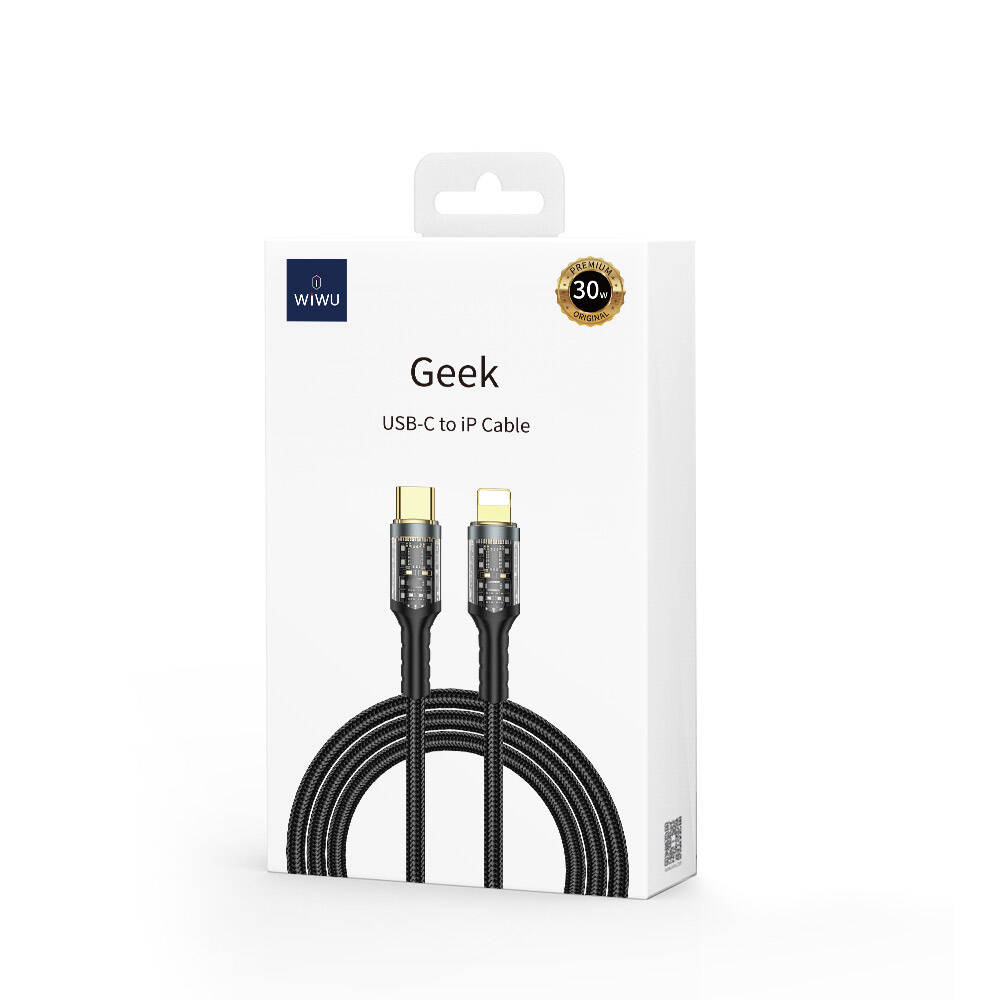 Wiwu Wi-C016 Geek Serisi Type-C to Lightning PD Data Kablo 30W 1.2 Metre - 4