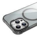 Apple iPhone 16 Pro Max Uyumlu Kılıf Magsafe Şarj Özellikli Taşlı ve Simli Tasarım Mutural Blink Kapak - 3