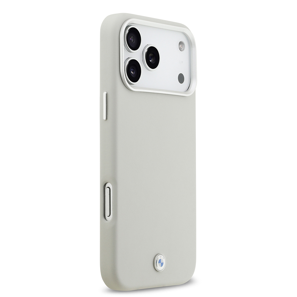 Apple iPhone 17 Pro Max Uyumlu Kılıf BMW Orjinal Lisanslı M-safe Şarj Özellikli Metal Logolu Tam Kaplama Deri Kapak - 15
