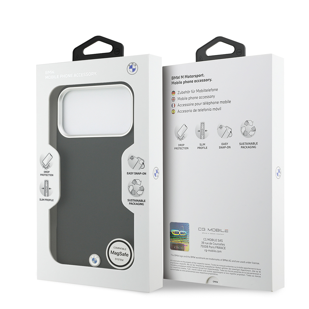 Apple iPhone 17 Pro Max Uyumlu Kılıf BMW Orjinal Lisanslı M-safe Şarj Özellikli Metal Logolu Tam Kaplama Deri Kapak - 28
