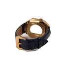 ​​​Apple Watch 44mm Uyumlu Kordon Deri Kordon Metal Kasa Korumalı Luxury KRD-67 Kayış - 2