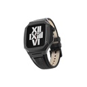 ​​​Apple Watch 44mm Uyumlu Kordon Deri Kordon Metal Kasa Korumalı Luxury KRD-67 Kayış - 17