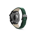 ​​​Apple Watch 44mm Uyumlu Kordon Deri Kordon Metal Kasa Korumalı Luxury KRD-67 Kayış - 20