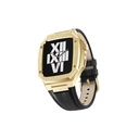 ​​​Apple Watch 44mm Uyumlu Kordon Deri Kordon Metal Kasa Korumalı Luxury KRD-67 Kayış - 25