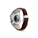 ​​​Apple Watch 44mm Uyumlu Kordon Deri Kordon Metal Kasa Korumalı Luxury KRD-67 Kayış - 32