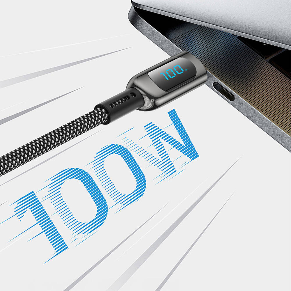 Wiwu Wi-C041 MagQ Çinko Alaşımlı Type-C to Type-C Hızlı Şarj Özellikli Data ve Şarj Kablosu 100W - 4