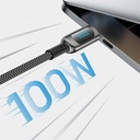 Wiwu Wi-C041 MagQ Çinko Alaşımlı Type-C to Type-C Hızlı Şarj Özellikli Data ve Şarj Kablosu 100W - 4
