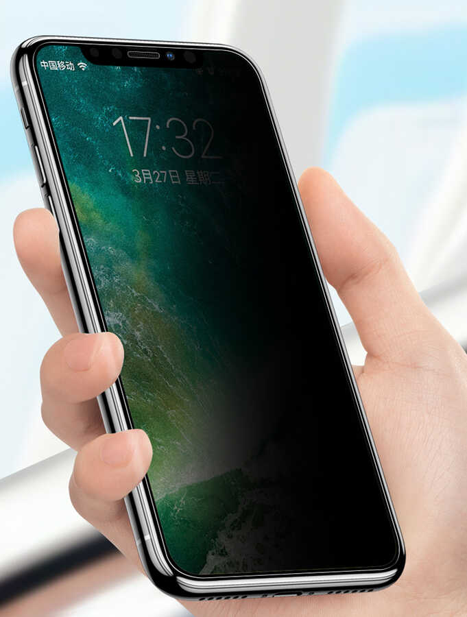 Apple iPhone 15 Pro Max Uyumlu Zore Anti-Dust Privacy Temperli Ekran Koruyucu - 8