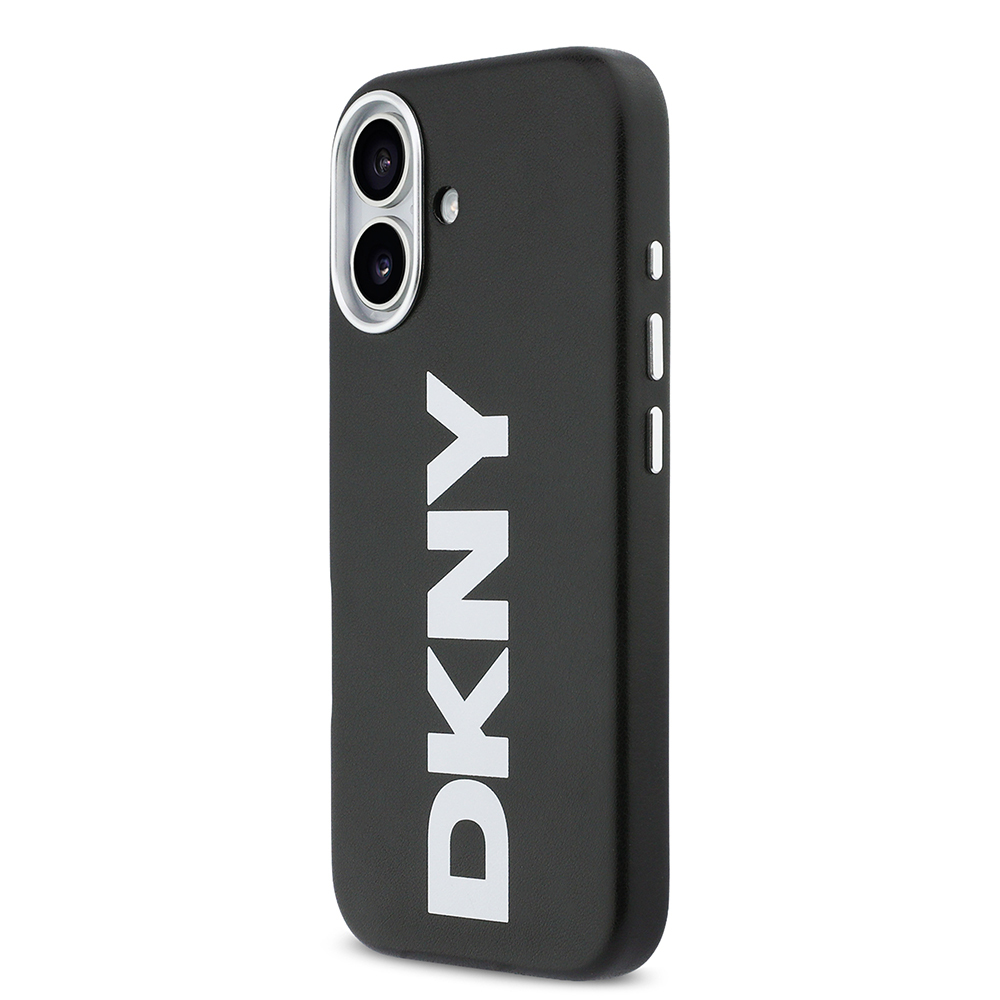 Apple iPhone 17 Uyumlu Kılıf DKNY Orjinal Lisanslı M-safe Şarj Özellikli PU Büyük Dikey Logolu Kapak - 1
