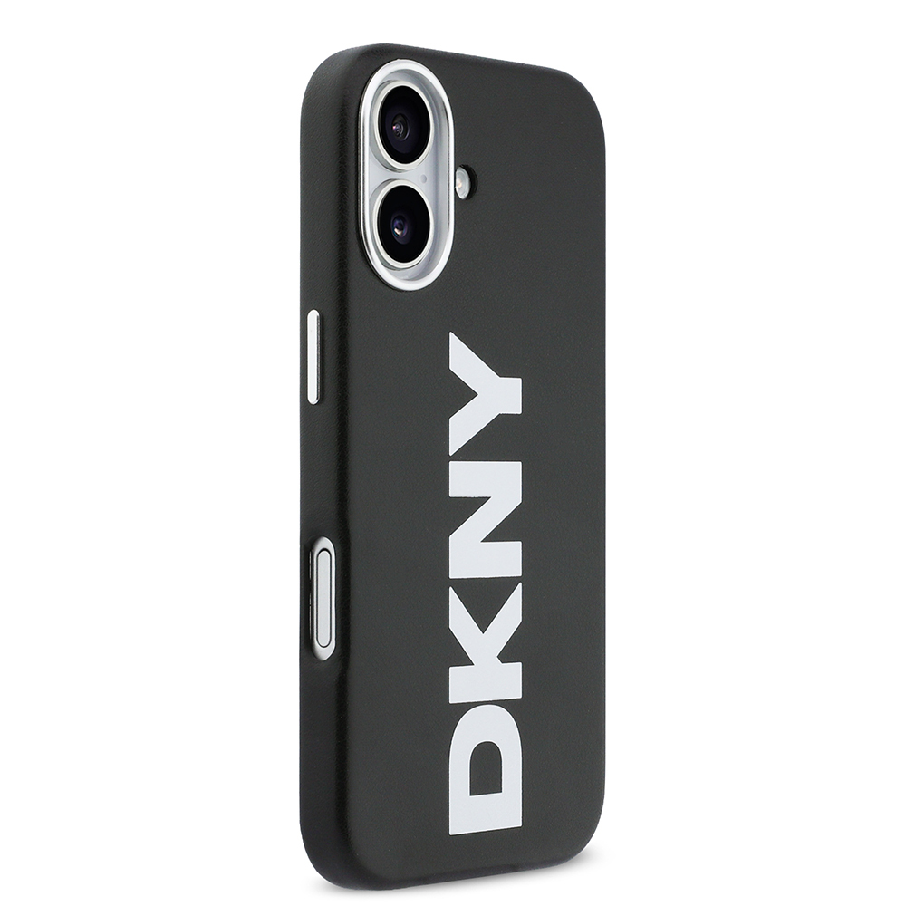 Apple iPhone 17 Uyumlu Kılıf DKNY Orjinal Lisanslı M-safe Şarj Özellikli PU Büyük Dikey Logolu Kapak - 3