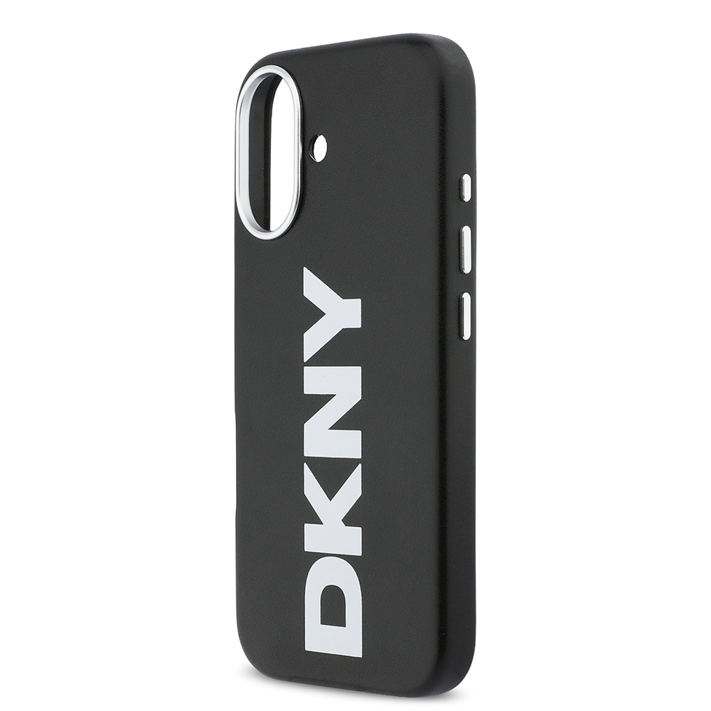 Apple iPhone 17 Uyumlu Kılıf DKNY Orjinal Lisanslı M-safe Şarj Özellikli PU Büyük Dikey Logolu Kapak - 5