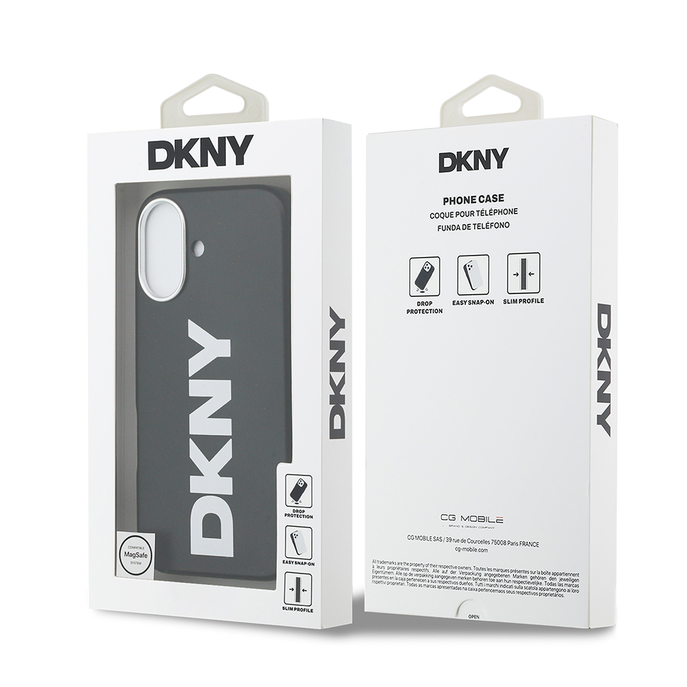 Apple iPhone 17 Uyumlu Kılıf DKNY Orjinal Lisanslı M-safe Şarj Özellikli PU Büyük Dikey Logolu Kapak - 7