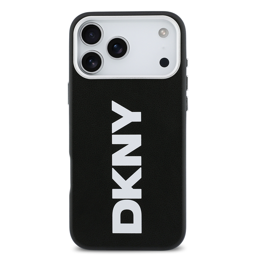 Apple iPhone 17 Pro Max Uyumlu Kılıf DKNY Orjinal Lisanslı M-safe Şarj Özellikli PU Büyük Dikey Logolu Kapak - 2